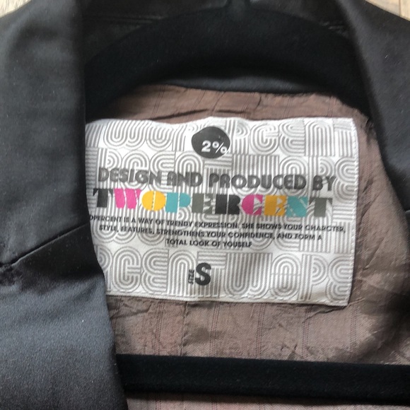 Black satin blazer - Picture 2 of 5